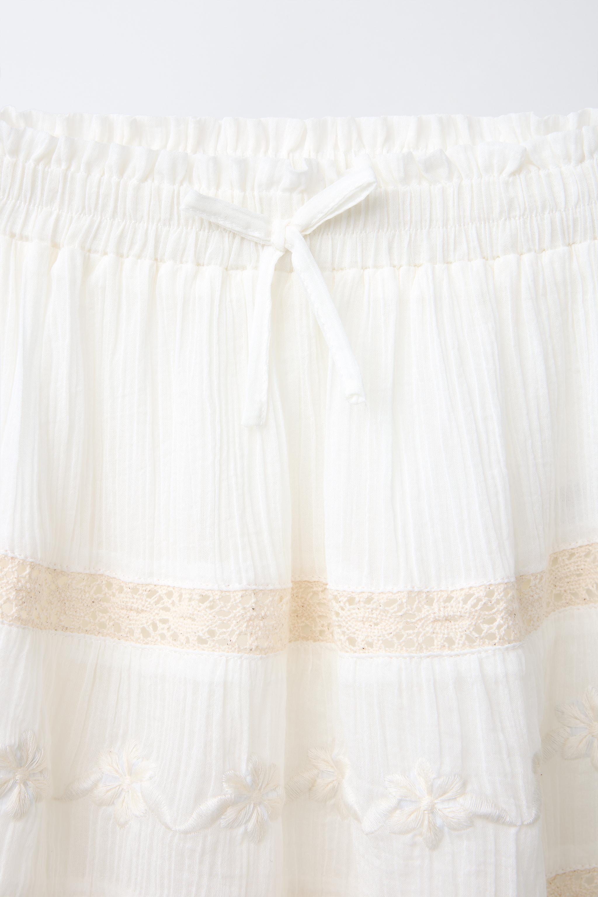 JUPE BRODERIE FLEURS